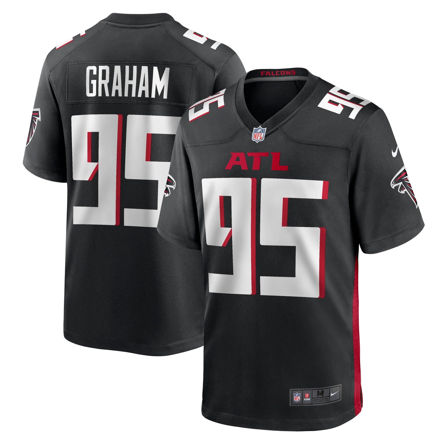 Men's Nike Ta'Quon Graham Black Atlanta Falcons Game Jersey